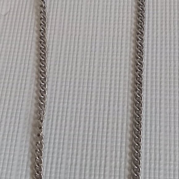 Long Silver Toned and Multicolored Rhinestone Encrusted Peacock Pendant Necklace - Picture 7 of 8